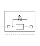 3-conductor fuse terminal block; with pivoting fuse holder; with end plate; for 5 x 20 mm miniature metric fuse; with push-button; with blown fuse indication by LED; 120 V; for DIN-rail 35 x 15 and 35 x 7.5; 2.5 mm²; Push-in CAGE CLAMP®; 2,50 mm²; gray