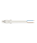 pre-assembled connecting cable; Eca; Socket/open-ended; 2-pole; Cod. A; H05Z1Z1-F 2 x 2.5 mm²; 6 m; 2,50 mm²; white