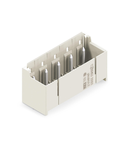 THR male header; 1.4 mm Ø solder pin; straight; Pin spacing 7.5 mm; 4-pole; light gray