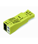 Luminaire disconnect connector; 2-pole; 4,00 mm²; yellow