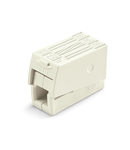 Conector pentru iluminat - conexiune 2-conductor ; push-button on lighting side; Lighting side: for all conductor types;  224 Series; max. 2.5 mm²; white