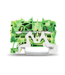 2-conductor ground terminal block; 2.5 mm²; suitable for Ex e II applications; side and center marking; for DIN-rail 35 x 15 and 35 x 7.5; Push-in CAGE CLAMP®; 2,50 mm²; green-yellow