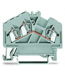 3-conductor through terminal block; 2.5 mm²; center marking; for DIN-rail 35 x 15 and 35 x 7.5; CAGE CLAMP®; 2,50 mm²; gray