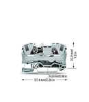 2-conductor through terminal block; 6 mm²; suitable for Ex e II applications; side and center marking; for DIN-rail 35 x 15 and 35 x 7.5; Push-in CAGE CLAMP®; 6,00 mm²; gray