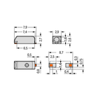 SMD PCB terminal block; 0.5 mm²; Pin spacing 3 mm; 1-pole; PUSH WIRE®; in tape-and-reel packaging; 0,50 mm²; white