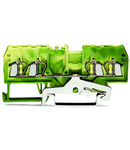 4-conductor ground terminal block; 2.5 mm²; center marking; for DIN-rail 35 x 15 and 35 x 7.5; CAGE CLAMP®; 2,50 mm²; green-yellow