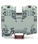 2-conductor through terminal block; 35 mm²; lateral marker slots; only for DIN 35 x 15 rail; POWER CAGE CLAMP; 35,00 mm²; gray
