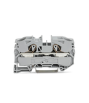 2-conductor through terminal block; 16 mm²; suitable for Ex e II applications; side and center marking; for DIN-rail 35 x 15 and 35 x 7.5; Push-in CAGE CLAMP®; 16,00 mm²; gray