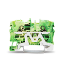 2-conductor ground terminal block; 4 mm²; suitable for Ex e II applications; side and center marking; for DIN-rail 35 x 15 and 35 x 7.5; Push-in CAGE CLAMP®; 4,00 mm²; green-yellow