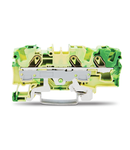 3-conductor ground terminal block; 6 mm²; suitable for Ex e II applications; side and center marking; for DIN-rail 35 x 15 and 35 x 7.5; Push-in CAGE CLAMP®; 6,00 mm²; green-yellow