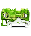 2-conductor ground terminal block; 2.5 mm²; center marking; for DIN-rail 35 x 15 and 35 x 7.5; CAGE CLAMP®; 2,50 mm²; green-yellow