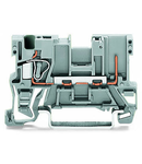 1-conductor/1-pin carrier terminal block; for DIN-rail 35 x 15 and 35 x 7.5; 4 mm²; CAGE CLAMP®; 4,00 mm²; gray