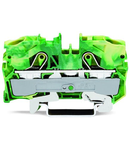 2-conductor ground terminal block; 10 mm²; suitable for Ex e II applications; side and center marking; for DIN-rail 35 x 15 and 35 x 7.5; Push-in CAGE CLAMP®; 10,00 mm²; green-yellow