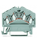 4-conductor through terminal block; 2.5 mm²; center marking; for DIN-rail 35 x 15 and 35 x 7.5; CAGE CLAMP®; 2,50 mm²; gray