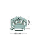 4-conductor through terminal block; 2.5 mm²; center marking; for DIN-rail 35 x 15 and 35 x 7.5; CAGE CLAMP®; 2,50 mm²; gray