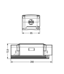 Tap-off module; for flat cable; 5-pole; black