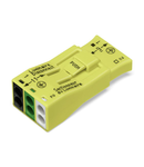 Luminaire disconnect connector; 3-pole; 4,00 mm²; yellow