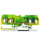 4-conductor ground terminal block; 4 mm²; center marking; for DIN-rail 35 x 15 and 35 x 7.5; CAGE CLAMP®; 4,00 mm²; green-yellow