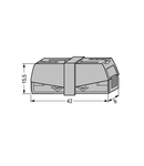 Service connector; push-button on both sides; Lighting side: for all conductor types; Inst. side: for all conductor types; 224 Series; max. 2.5 mm²; Surrounding air temperature: max 60°C; 2,50 mm²; gray