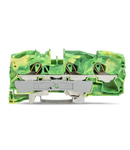 3-conductor ground terminal block; 16 mm²; suitable for Ex e II applications; side and center marking; for DIN-rail 35 x 15 and 35 x 7.5; Push-in CAGE CLAMP®; 16,00 mm²; green-yellow