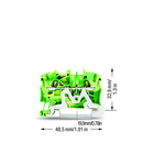 2-conductor ground terminal block; 1.5 mm²; suitable for Ex e II applications; side and center marking; for DIN-rail 35 x 15 and 35 x 7.5; Push-in CAGE CLAMP®; 1,50 mm²; green-yellow