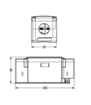 Supply module; for flat cable; 5 x 16 mm²; 5-pole; 16,00 mm²; black