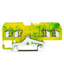 4-conductor ground terminal block; 2.5 mm²; center marking; for DIN-rail 35 x 15 and 35 x 7.5; CAGE CLAMP®; 2,50 mm²; green-yellow