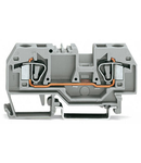 2-conductor through terminal block; 6 mm²; center marking; for DIN-rail 35 x 15 and 35 x 7.5; CAGE CLAMP®; 6,00 mm²; gray