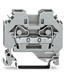 2-conductor through terminal block; 6 mm²; lateral marker slots; for DIN-rail 35 x 15 and 35 x 7.5; CAGE CLAMP®; 6,00 mm²; gray