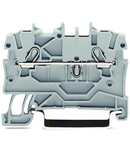 2-conductor through terminal block; 1 mm²; suitable for Ex e II applications; side and center marking; for DIN-rail 35 x 15 and 35 x 7.5; Push-in CAGE CLAMP®; 1,00 mm²; gray