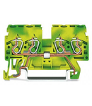 4-conductor ground terminal block; 2.5 mm²; lateral marker slots; for DIN-rail 35 x 15 and 35 x 7.5; CAGE CLAMP®; 2,50 mm²; green-yellow