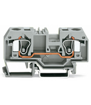 2-conductor through terminal block; 10 mm²; center marking; for DIN-rail 35 x 15 and 35 x 7.5; CAGE CLAMP®; 10,00 mm²; gray