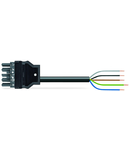 pre-assembled connecting cable; Eca; Socket/open-ended; 5-pole; Cod. L; H05VV-F 5G 2.5 mm²; 7 m; 2,50 mm²; dark gray