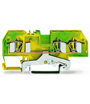 3-conductor ground terminal block; 4 mm²; center marking; for DIN-rail 35 x 15 and 35 x 7.5; CAGE CLAMP®; 4,00 mm²; green-yellow