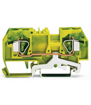 2-conductor ground terminal block; 6 mm²; center marking; for DIN-rail 35 x 15 and 35 x 7.5; CAGE CLAMP®; 6,00 mm²; green-yellow