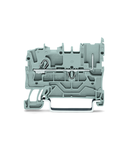1-conductor/1-pin carrier terminal block; for DIN-rail 35 x 15 and 35 x 7.5; 2.5 mm²; Push-in CAGE CLAMP®; 2,50 mm²; gray