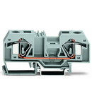 2-conductor through terminal block; 16 mm²; center marking; for DIN-rail 35 x 15 and 35 x 7.5; CAGE CLAMP®; 16,00 mm²; gray