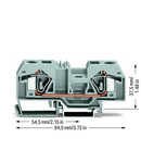 2-conductor through terminal block; 16 mm²; center marking; for DIN-rail 35 x 15 and 35 x 7.5; CAGE CLAMP®; 16,00 mm²; gray