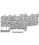 2-conductor/2-pin carrier terminal block; for DIN-rail 35 x 15 and 35 x 7.5; Push-in CAGE CLAMP®; 1,00 mm²; gray