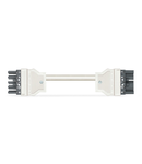 pre-assembled interconnecting cable; Eca; Socket/plug; 5-pole; Cod. L; H05Z1Z1-F 5G 2.5 mm²; 8 m; 2,50 mm²; dark gray