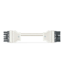 pre-assembled interconnecting cable; Eca; Socket/plug; 5-pole; Cod. L; H05Z1Z1-F 5G 2.5 mm²; 7 m; 2,50 mm²; dark gray