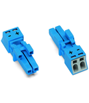 Socket; 2-pole; Cod. I; 1,50 mm²; blue