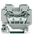 2-conductor through terminal block; 10 mm²; lateral marker slots; for DIN-rail 35 x 15 and 35 x 7.5; CAGE CLAMP®; 10,00 mm²; gray