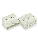 Male connector with connect. for ground; 7-pole; 2,50 mm²; white