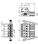 Socket; with strain relief housing; 5-pole; Cod. A; 6,00 mm²; black