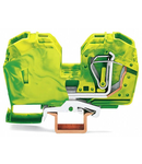 2-conductor ground terminal block; 35 mm²; with integrated end plate; side and center marking; only for DIN 35 x 15 rail; CAGE CLAMP®; 35,00 mm²; green-yellow