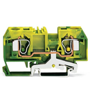 2-conductor ground terminal block; 10 mm²; center marking; for DIN-rail 35 x 15 and 35 x 7.5; CAGE CLAMP®; 10,00 mm²; green-yellow