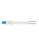 pre-assembled connecting cable; Eca; Plug/open-ended; 2-pole; Cod. I; H05Z1Z1-F 2 x 1,50 mm²; 6 m; 1,50 mm²; blue