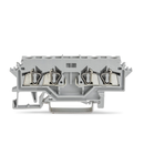 4-conductor carrier terminal block; for DIN-rail 35 x 15 and 35 x 7.5; 2.5 mm²; CAGE CLAMP®; 2,50 mm²; gray