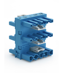 5-way distribution connector; 5-pole; Cod. I; 1 input; 5 outputs; blue